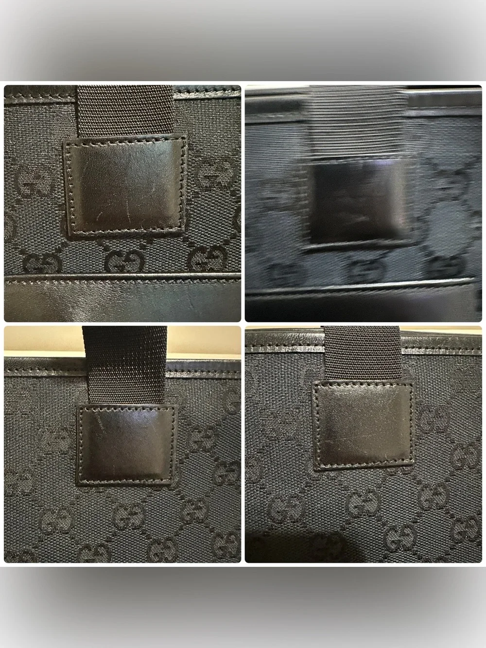 Gucci Black GG Shoulder Tote